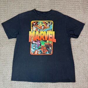 Marvel Comics Movie T Shirt Adult‎ 2XLarge Marvel Black